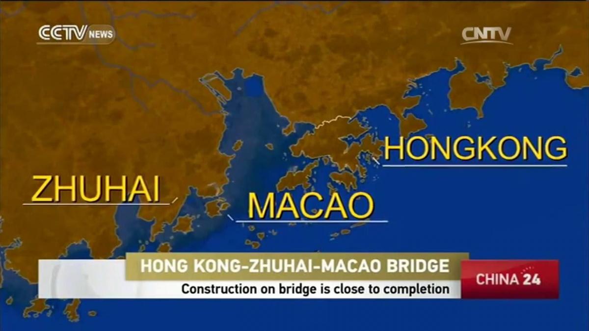 Hong kong körpü Makao xəritə