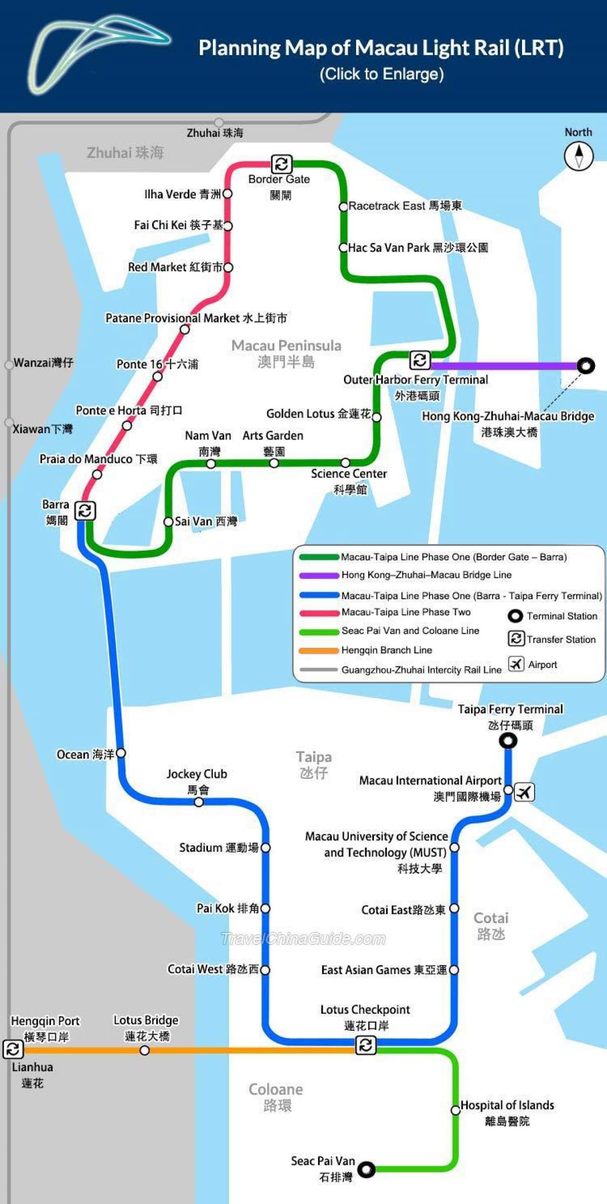 Metro xəritəsi Makao 