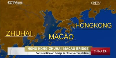 Hong kong körpü Makao xəritə